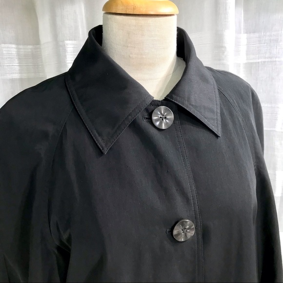 STUDIO by LIZ CLAIBORNE 3/4 trench coat, black, size M - Picture 6 of 15